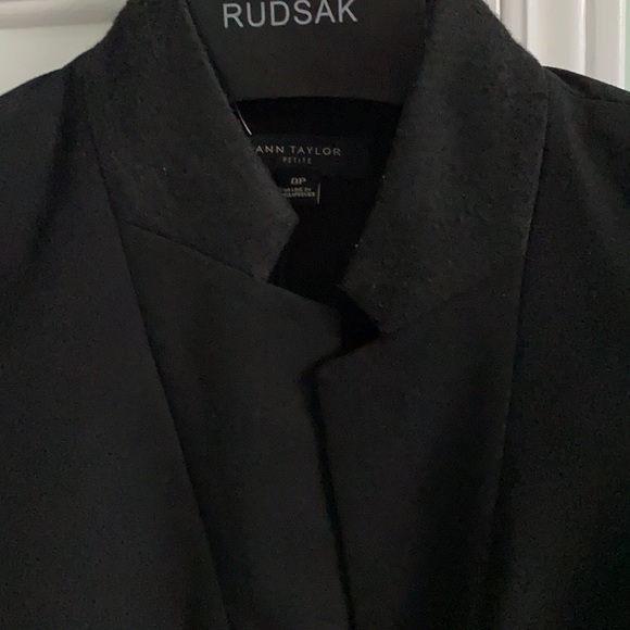 Black Ann Taylor blazer.  Size 0P - Picture 2 of 2